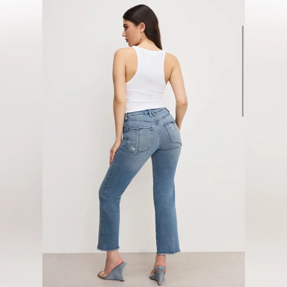 NWOT Good American Good Petite Straight Jeans Size 15 - Picture 6 of 6